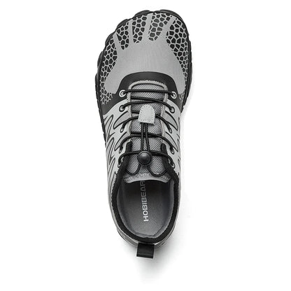 Wide Toe Barefoot Shoes for Unisex Artificial Leather Outdoor Walking Sneakers Zero Drop Minimalist Elastic Band Shoes