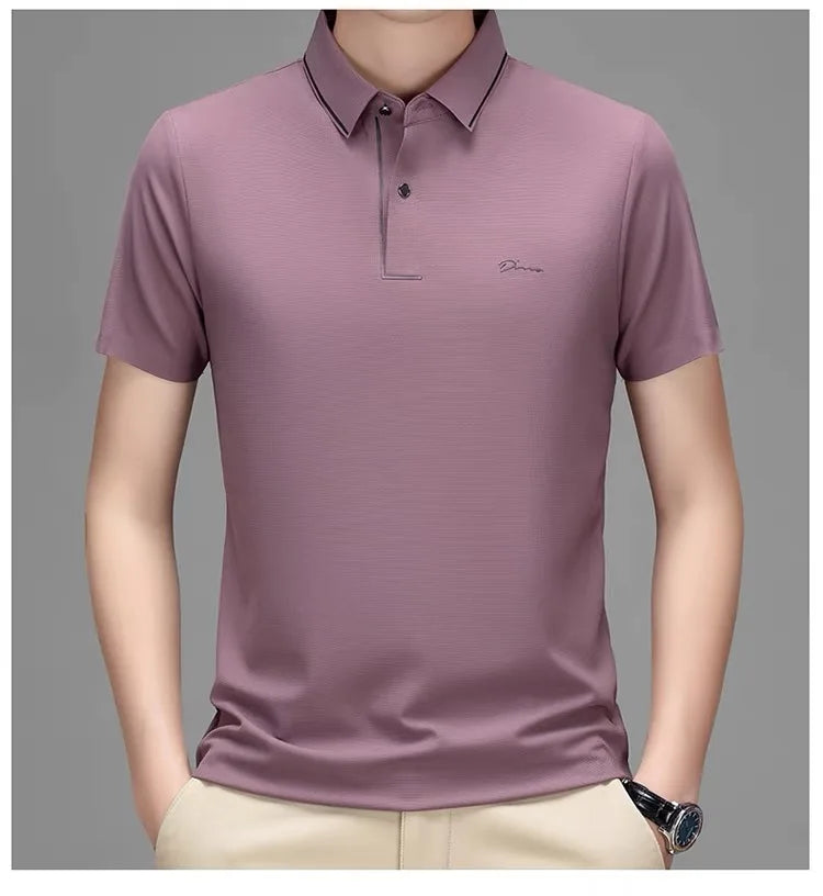 High end designer brand short sleeve POLO shirt men cool breathable summer T-shirt fashionable embroidery casual men's clothing