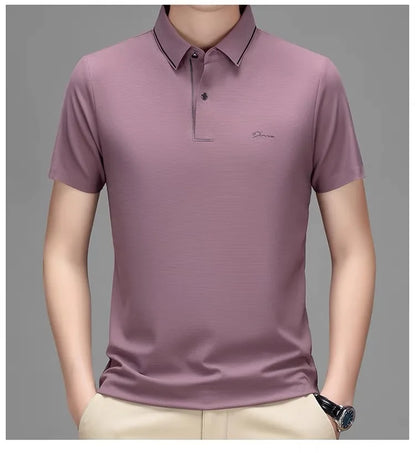 High end designer brand short sleeve POLO shirt men cool breathable summer T-shirt fashionable embroidery casual men's clothing