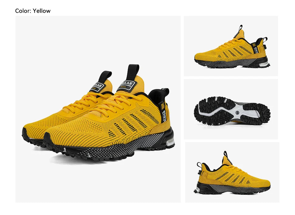Running Shoes For Men Lightweight Sneakers Man Designer Mesh Sneaker Lace-Up Male Breathable Sports Tennis Shoe