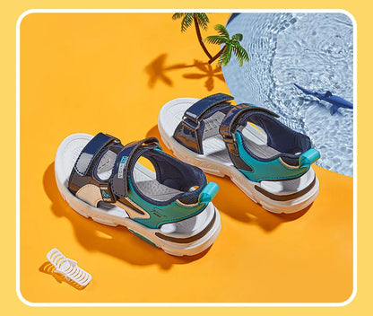 2025 Summer Boys Soft Sandals Fashion Children Shoes Autumn Light Cartoon Sandalias Flat Beach 4-12 Years Old Kids Shoes 12yrs