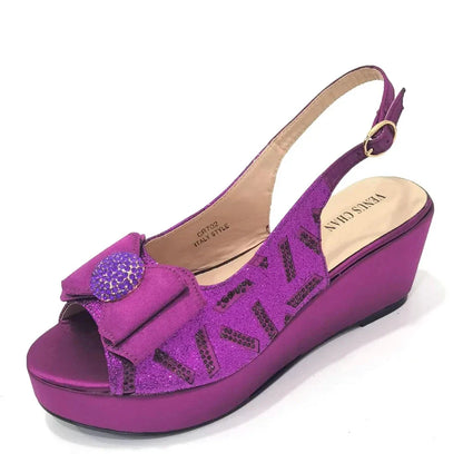 Specially Designed Black African Women's Round Toe High Heels Suitable for Wedding Party