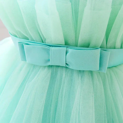 Baby Yellow Dress For Girls Kids Wedding Bridesmaid Dresses Toddler Tulle Birthday Princess Party Dress Infant Outfits Vestidos