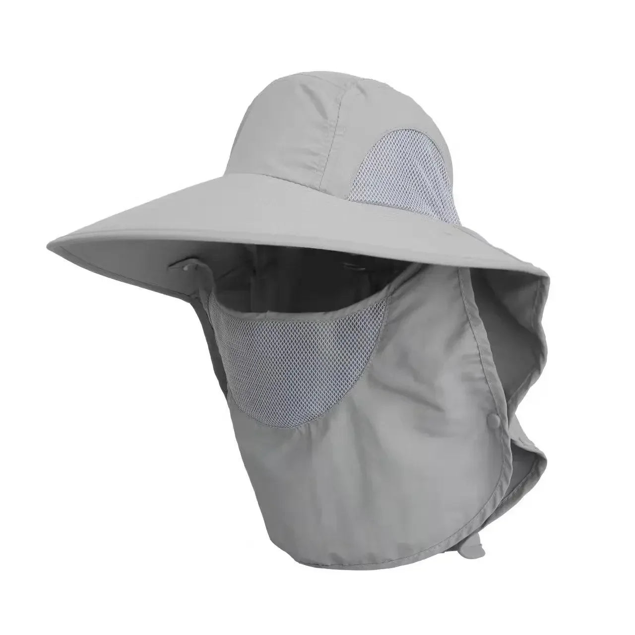Wide Brim Sun Hat with Neck Flap for men women Adjustable Outdoor