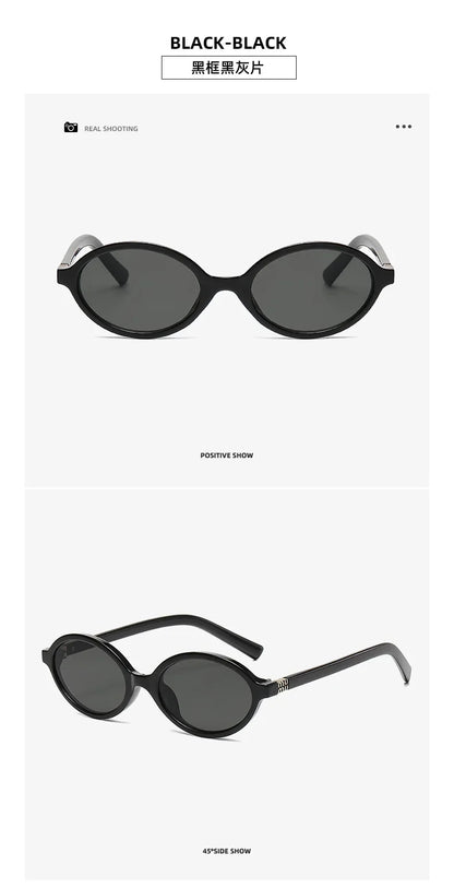 Designer UV400 Sunglasses Women Men New Trendy Oval Sun Glasses Ladies Vintage Small Round Gafas De Sol