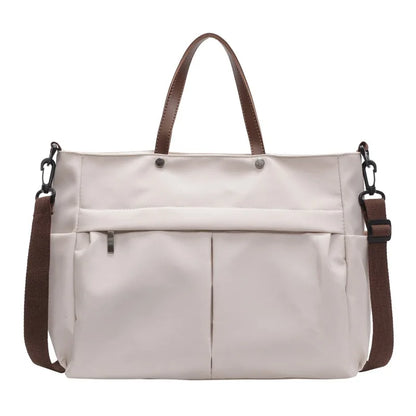 Stylish Nylon Women's Tote Bag Shoulder Handbag with Large Capacity And Two Pockets for Commuting