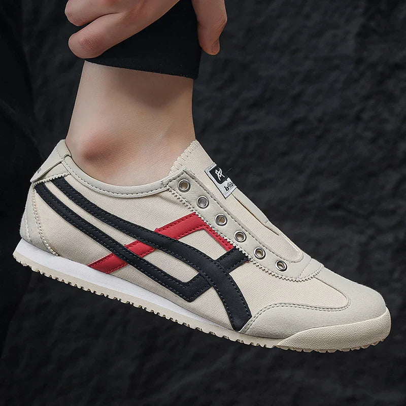 Design Canvas Mesh Shoes Men Casual Sneakers Flat Sports Shoes Walking Running Ligthweight Anti-skid Breathable