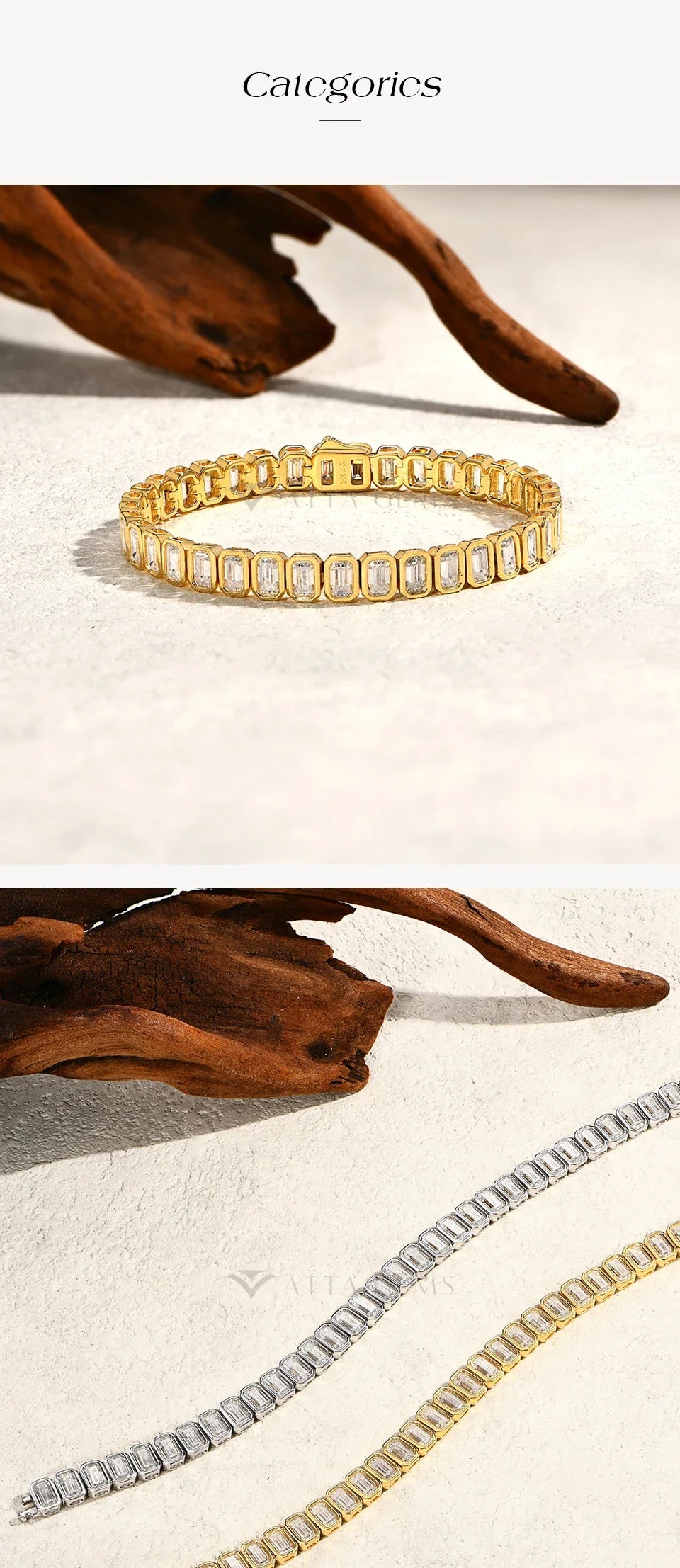 Zirconia Tennis Bracelet Emerald cut 5*3mm For Women Man S925 Sterling Silver Gold Plated Wedding Fine Jewelry Gift New