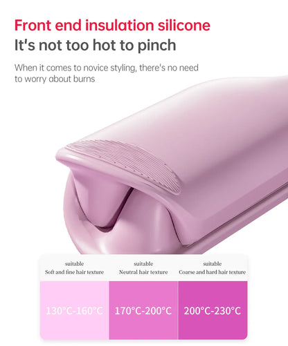 32mm Deep V Wave Hair Curler with 80M Negative Ions, 10-Minute Styling for Long Lasting Beach Waves, Anti-scald ceramic waver