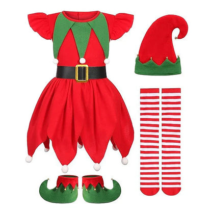 2025 Children's New Year Clothing Girl Cosplay Christmas Dress Girl's Christmas Outfit Carnival Party Costume Christmas Gift