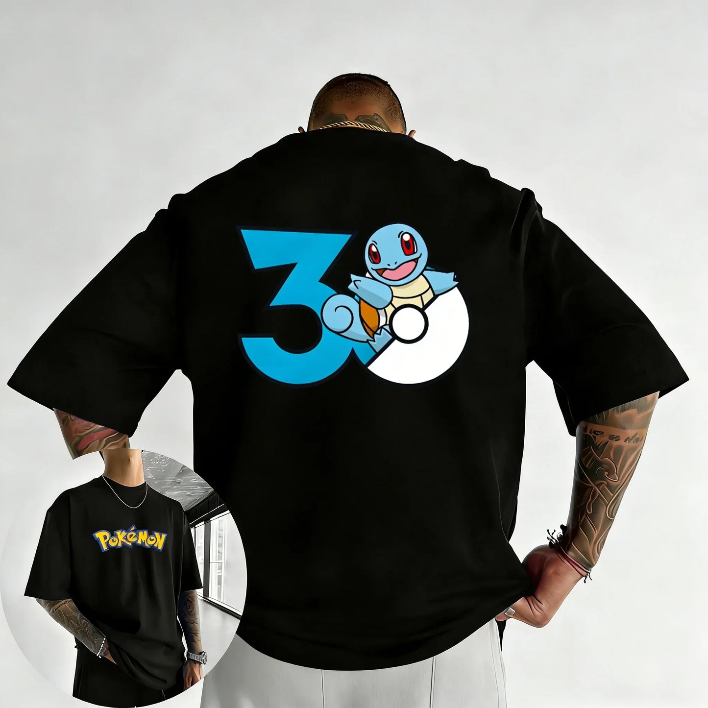Printed T-shirt Summer New Men's and Women's Loose Casual Hip Hop Trendy Short Sleeve Top