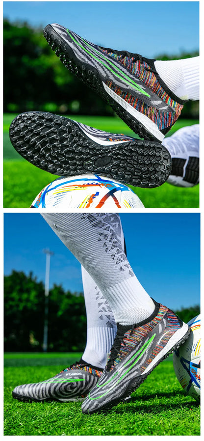Men Training Football Boots Non-Slip Soccer Shoes Outdoor Cleats Futsal Breathable Sneakers Unisex Comfortable FG/TF Ultralight