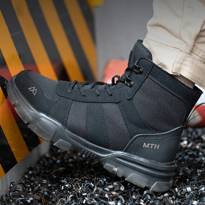 Protective Safety Shoes Men Indestructible Steel Toe Work Shoes Anti-smash Anti-puncture Safety Work Boots Breathable High top