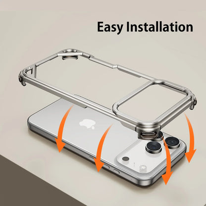 Metal Phone Case for iPhone 17 Pro/Pro Max/17/Air Case Minimalist Support Wireless Charging Ultra-thin Protecitve Case