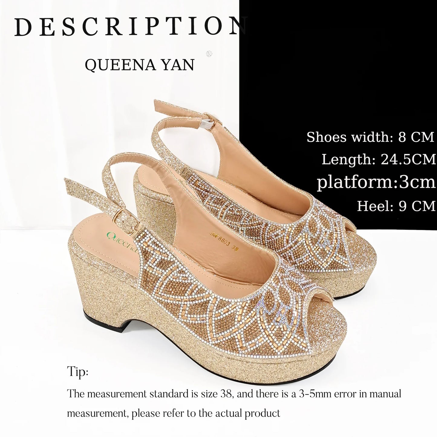 Sky Blue Elegant Nigerian Rhinestone Wedding Shoe and Bag Set Italian Inspired High Heels and Matching Handbag