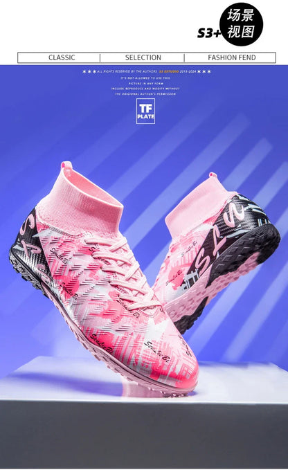 Size 34-46 Men FG/TF Football Boots Futsal Professional Unisex Kids Soccer Shoes Training Outdoor Boys Football Shoes Sneakers