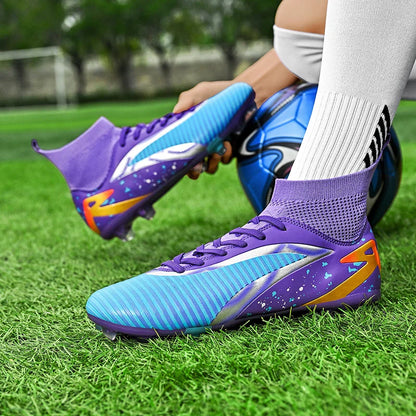 New Men Football Boots Sports Shoes Futsal High Ankle Soccer Shoes High-quality Indoor Non-Slip Outdoor Ultralight Non-Slip