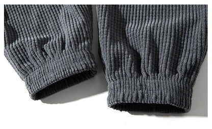 Autumn Winter Warm Motorcycle Jogger Corduroy Pants Men Tech Fleece Sweatpants Casual Harem Pants Male Sport Thermal Trousers