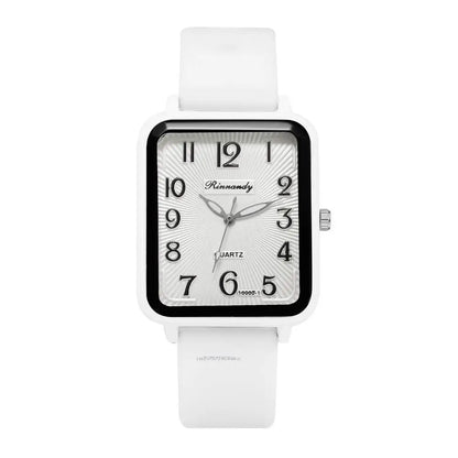 Fashion Lady Hot Sales Brands Watches Leisure Rectangle Digital Simple Women Quartz Watch Sports Silicone Strap Ladies Clock
