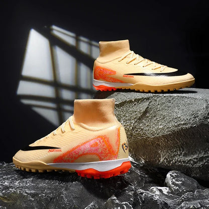 New Men Women Professional Football Boots Training Cleats Sport Sneakers Trainer Lightweight Grass Non-slip Match Soccer Shoes