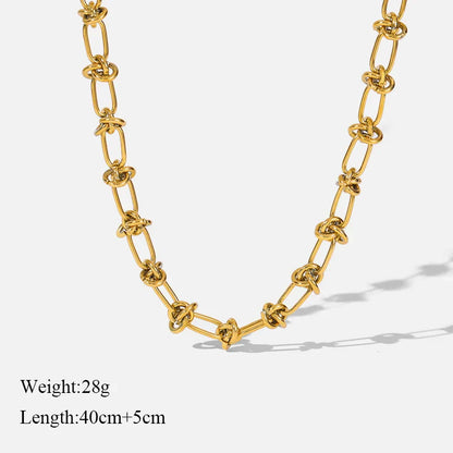 316L Stainless Steel Metal Chain Necklace For Women Fashion 18K Gold Plated Neck Chain Waterproof Jewelry Lady Gift