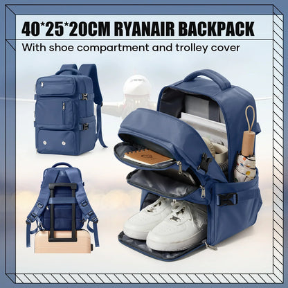 Travel Backpack Airplane Cabin Bag Ryanair Backpack 40x20x25 Luggage Laptop Bag Anti-Theft Men Women's Bag for Sports Trekking