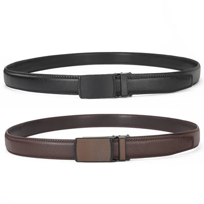 High-quality men's leather Belt Comfort Click Belt automatic buckle flip Belt convenient, business casual golf Ratchet Belt, Chr