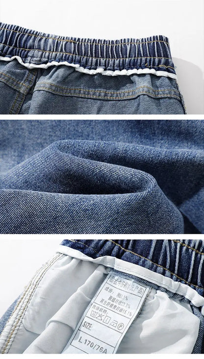 Men's American Style Loose Straight Leg Jeans Vintage Spring Summer New Arrival Drapey Trendy Wide Leg Long Pants