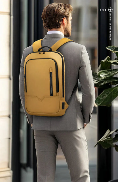 Thin Male Work Backpack Multifunctional Fashion 15.6 In Laptop Backpack Casual Waterproof Business Travel Daypack