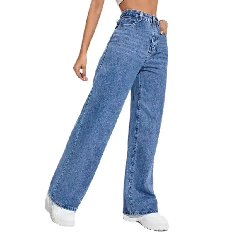 Waist Slim Fit Denim Pants