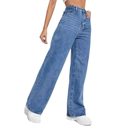 Waist Slim Fit Denim Pants