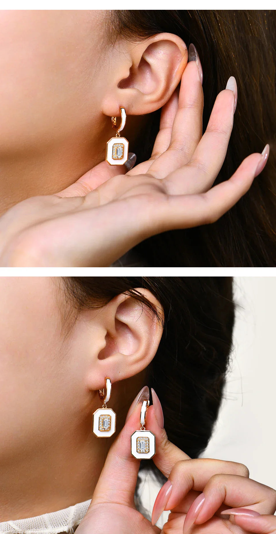 Cut 5*3mm Moissanite Earrings for Women 100% 925 Sterling Silver Top Quality Stud Earrings Sparkling Wedding