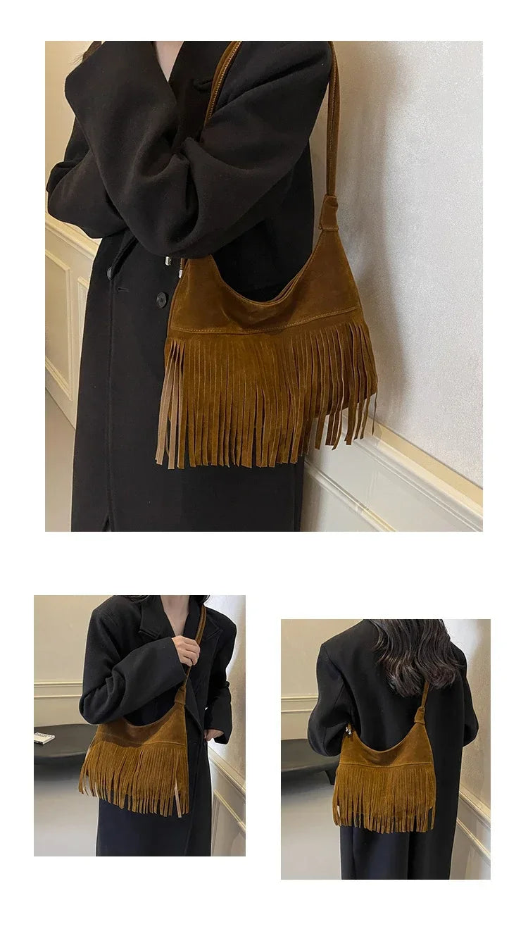 Fringed Interior Compartment Tote Bags Sewing Thread Large Capacity 2024 Hot Sale Bags for Women Zipper Pu Women's Handbags