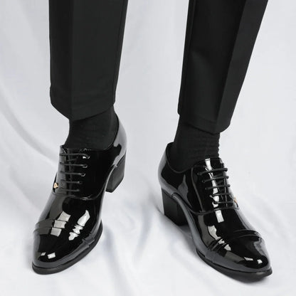 Trendy Men's Casual Black Brown Lace Up Oxford Cuban Shoes Gentleman Business Flats Dress Homecoming Footwear Zapatos Hombre