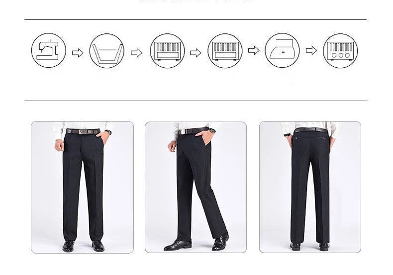 New Men's Autumn Thick Summer Thin Casual Suit Pants Classic Business Fashion Stretch Trousers Male Brand Clothes GOZBKF