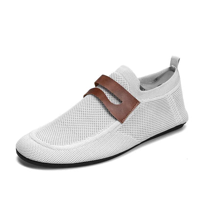 Men's Non Slip Loafers Thin Bottom Breathable Casual Slip on Lightweight Fashion Loafer Comfortable Driving Office Shoes