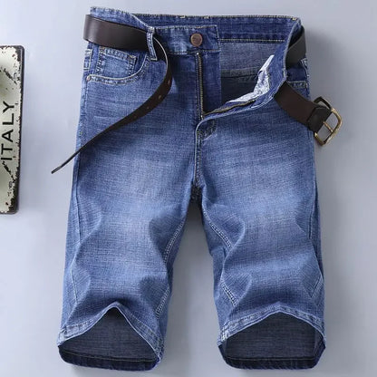 Denim Shorts Men's Summer Thin Straight Classic Designer Business Short Jeans Brand Clothing Stretch Korean Casual Male Shorts
