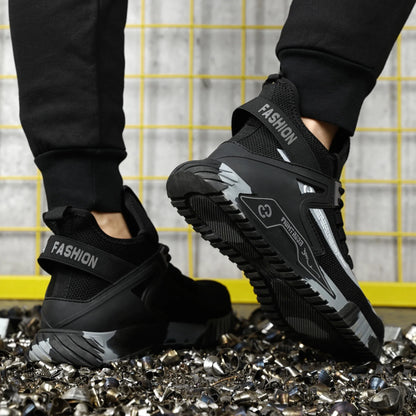 Fashion Safety Protection Footwear Steel Toe Safety Boots for Men Anti-Smash Puncture-Proof Work Shoes Indestructible Boots Male