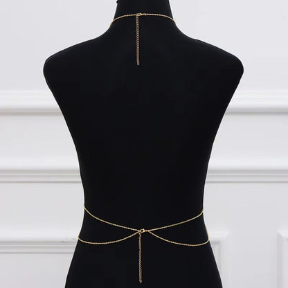 Trendy Cross-Body Body Chain ✨ Sexy Minimalist Integrated Link Jewelry – Versatile Fashion Accessory & Gift for Women