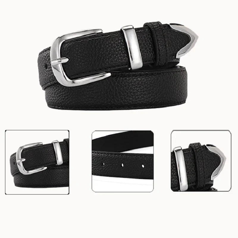 Women Leather Belts High Quality Fashion Best Matching Dress Jeans Belts for Lady Women's Dress Luxury Designer Brand LB2146