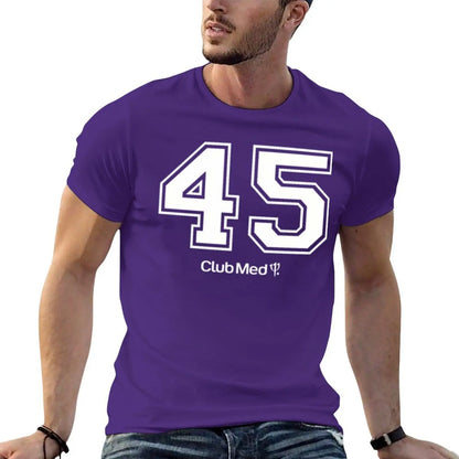 Number 45 Club Med T-Shirt quick drying custom shirt anime stuff plain black t shirts men