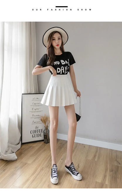 Mini Skirts Womens 2025 Summer Japanese School Pleated Skirts High Waist Kawaii Cute Pink Plaid Skirt Uniform Harajuku Jupe