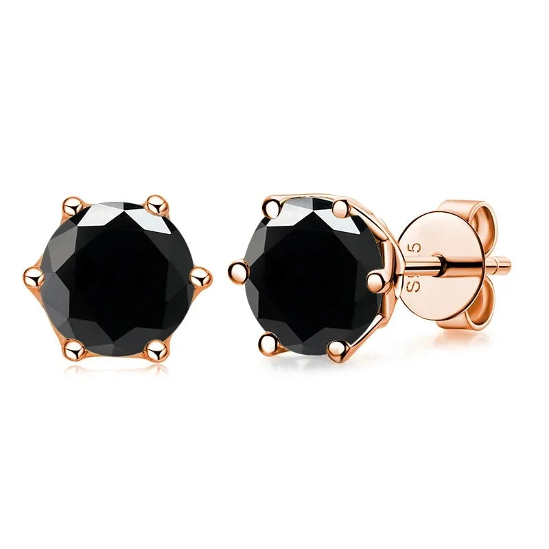 0.5ct-1ct D Color Certified Moissanite Stud Earrings Lab Created Diamond 925 Sterling Silver Gold Plated Wedding Jewelry