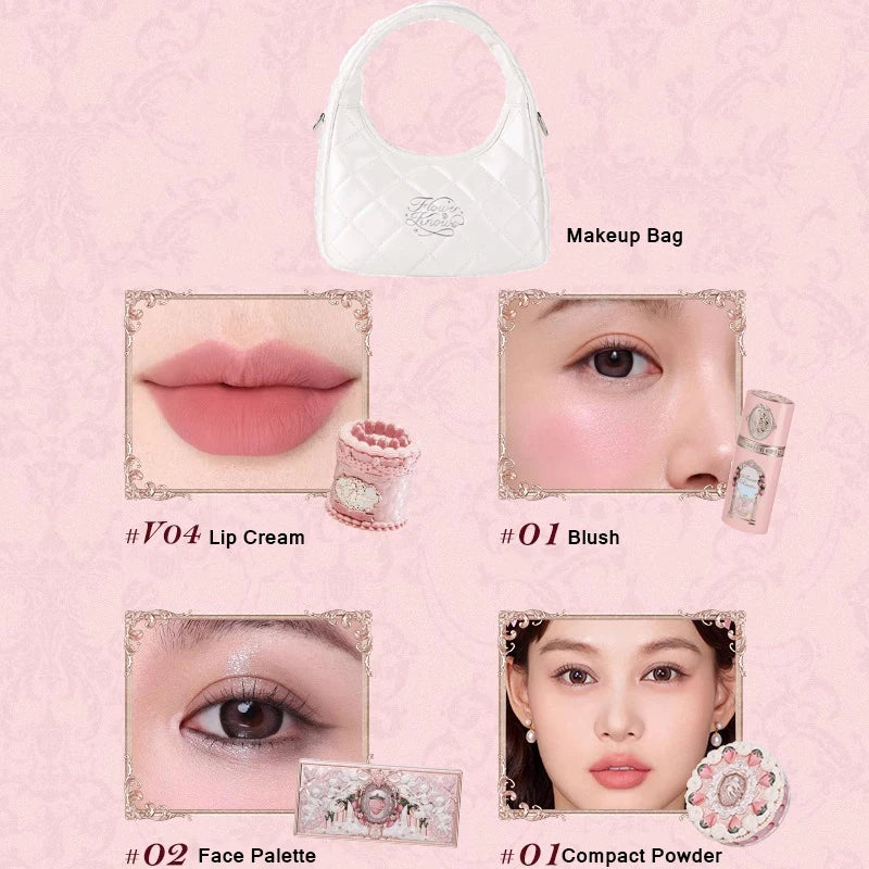 Strawberry Cupid Professional Makeup Set For Women Full Kit Gift Box Eyeshadow Lip Cream Blush Compact Powder Sets