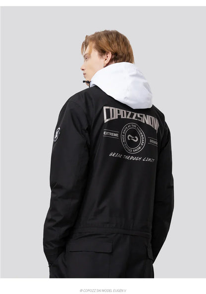Thick Men Women One-Piece Ski Jumpsuit Outdoor Sports Snowboard Jacket Warm Jump Suit Waterproof Winter Clothes Overalls Hooded