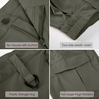 Men’s Lightweight Hiking Pants Quick Dry Water Resistant Tactical Work Outdoor Fishing Cargo Trousers