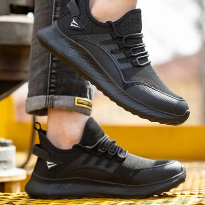 Men Safety Shoes For Work Safety Boots Protect Breathable Anti-smash Steel Toe Sport Work Sneakers Construction Security Boots