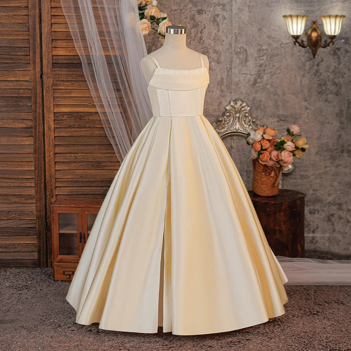 Vestidos de Meninas para Festa de Batismo de Verão Dama de Honra Vestido Elegante para Casamento Aniversário Noite Princesa Menina Primeira Comunhão Fantasia de Formatura