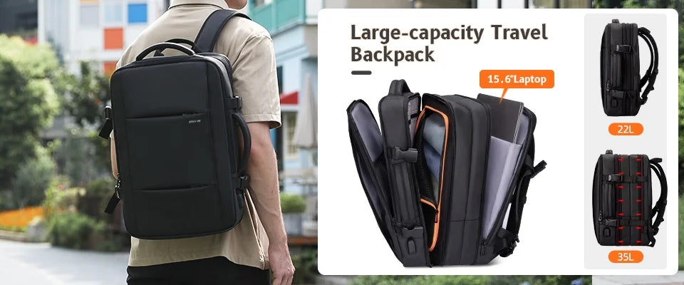 Men's Designer Laptop Bag Waterproof School Bags for College Boys Male Business Sports Travel Backpack Men With USB Charging