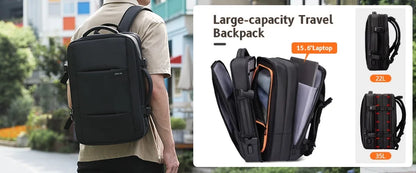 Men's Designer Laptop Bag Waterproof School Bags for College Boys Male Business Sports Travel Backpack Men With USB Charging
